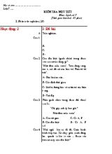 Kiểm tra một tiết môn Lịch sử 7